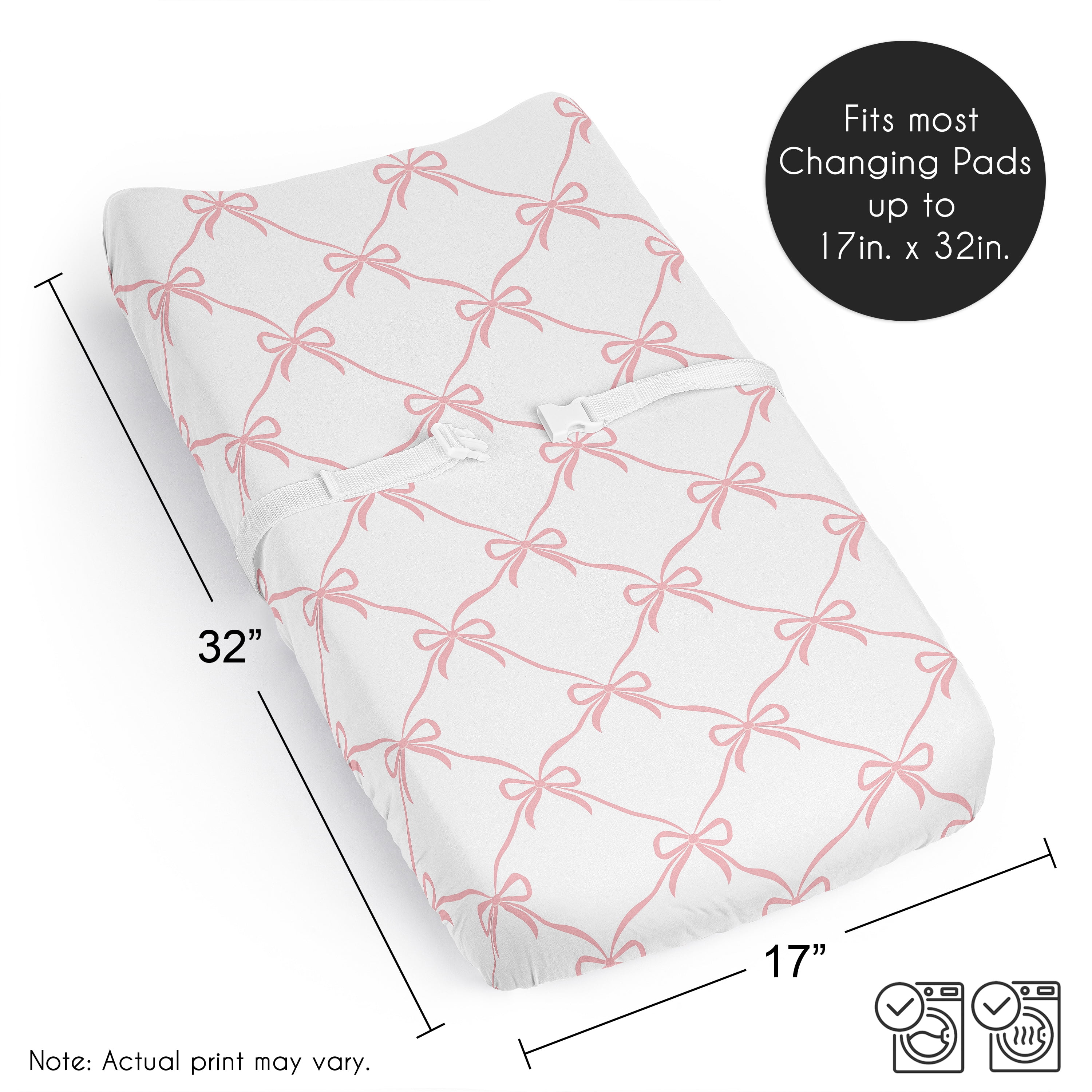 Sweet Jojo Designs Ballerina and Ballet Bows Girl Changing Pad Cover Sheet