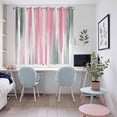 thumbnail image 5 of Pink Gray Kitchen Curtains 63 Inch Length, Contemporary Abstract Gradient Aesthetic Grommet Top Bedroom Living Room Curtains, Light Filtering Cafe Curtain Drapes 2 Panels Set 104''x63'', 5 of 9