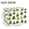 thumbnail image 3 of Storage Box With Lid 16.5x12.6x11.8In Foldable Stacked Household Storage Box Green Christmas Tree, 3 of 7