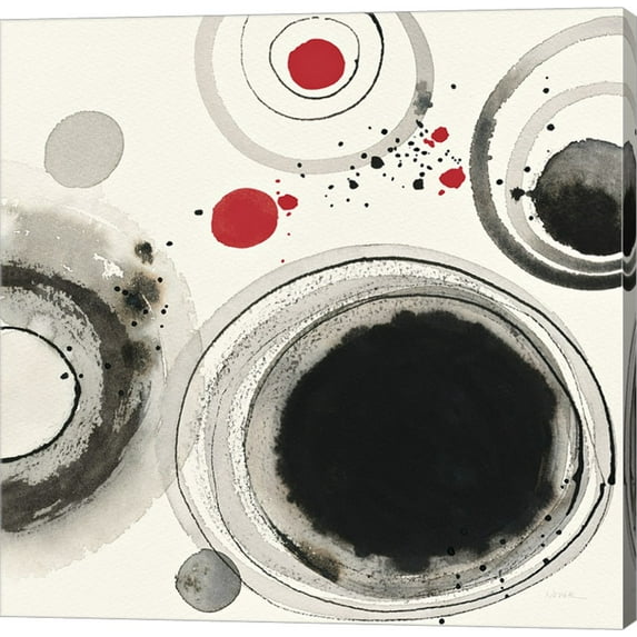 Great Art Now Planetary IV with Red by Shirley Novak Canvas Wall Art