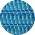 thumbnail image 1 of Ahgly Company Machine Washable Indoor Round Transitional Blue Area Rugs, 5' Round, 1 of 7