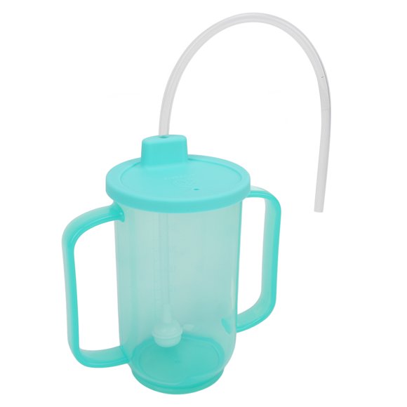 M Buder Vaso para Adultos y Ancianos Antiderrames con Asas Dobles para Pacientes Convalecientes y Discapacitados