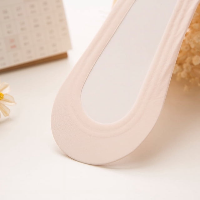 Calcetines náuticos de seda de hielo sin costuras Calcetines invisibles de mujer de colores sólidos que combinan con todo Calcetines náuticos de mujer antideslizantes de silicona Calcetines
