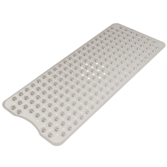 Alfombrilla de ducha AmazerBath antideslizante con ventosas, 100 x 40 cm, transparente