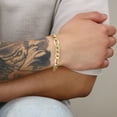 thumbnail image 5 of Nuragold 10k Real Yellow Gold Figaro Link 8mm Chain Bracelet (7"-9") Italian Jewelry for Men & Women, 5 of 9