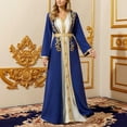 thumbnail image 2 of Elegant Muslim Abaya Dress With Embroidery Long Sleeve Robe And Inner Gown Two Piece For/BU1/XS, 2 of 5