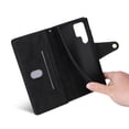thumbnail image 4 of ELEHOLD Wallet for Samsung Galaxy S24 Plus Case, PU Leather Large Capacity Card Holders Zipper Wallet Detachable Wris Strap Cash Pocket Kickstand Shockproof Flip Case for Samsung S24+, Black, 4 of 11