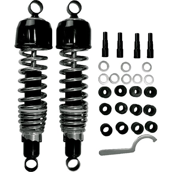 EMGO CLASSIC SHOCKS W/EYELET MOUNT BLACK/CHROME 325 MM 17-05572