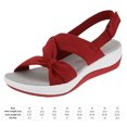 thumbnail image 2 of Sandalias de punta abierta con lazo para mujer cómodas y elegantes sandalias para caminar para la playa de verano, 2 of 7