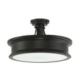thumbnail image 2 of Classic Bronze Three Light Semi-Flush Mount from the Watkins Collection, 2 of 6