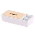 thumbnail image 1 of Caja de pañuelos en miniatura para casa de muñecas, decoración moderna de metal rectangular para baño, sala de estar, modelo de soporte de pañuelos Blanco, 1 of 8