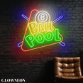 thumbnail image 2 of Glowneon Billiard Ball Pool Neon Sign, Billiards Pool Hall Wall Decor, 2 of 5