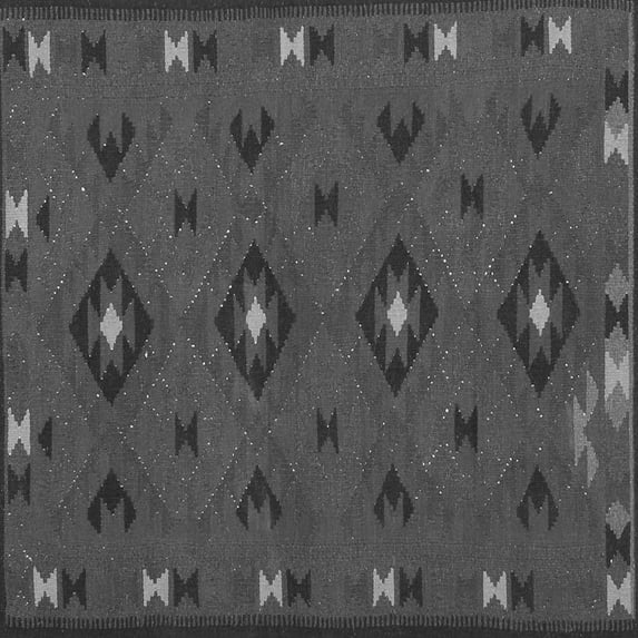 Ahgly Company Indoor Square Southwestern Gray Country Area Rugs, 8' Square