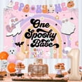 thumbnail image 2 of Groovy Halloween Decorations for Girls Groovy Halloween Spooky One Birthday Decors with Groovy Hippie Cake Topper Spooky One Backdrop Banner for Groovy First Birthday Party, 2 of 6