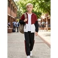 thumbnail image 5 of PureChapter Boys Clothing Sets Color Block Zip Up Hooded Jacket & Jogger Pants 2-Piece Tracksuit for Kids 7-14, 5 of 9