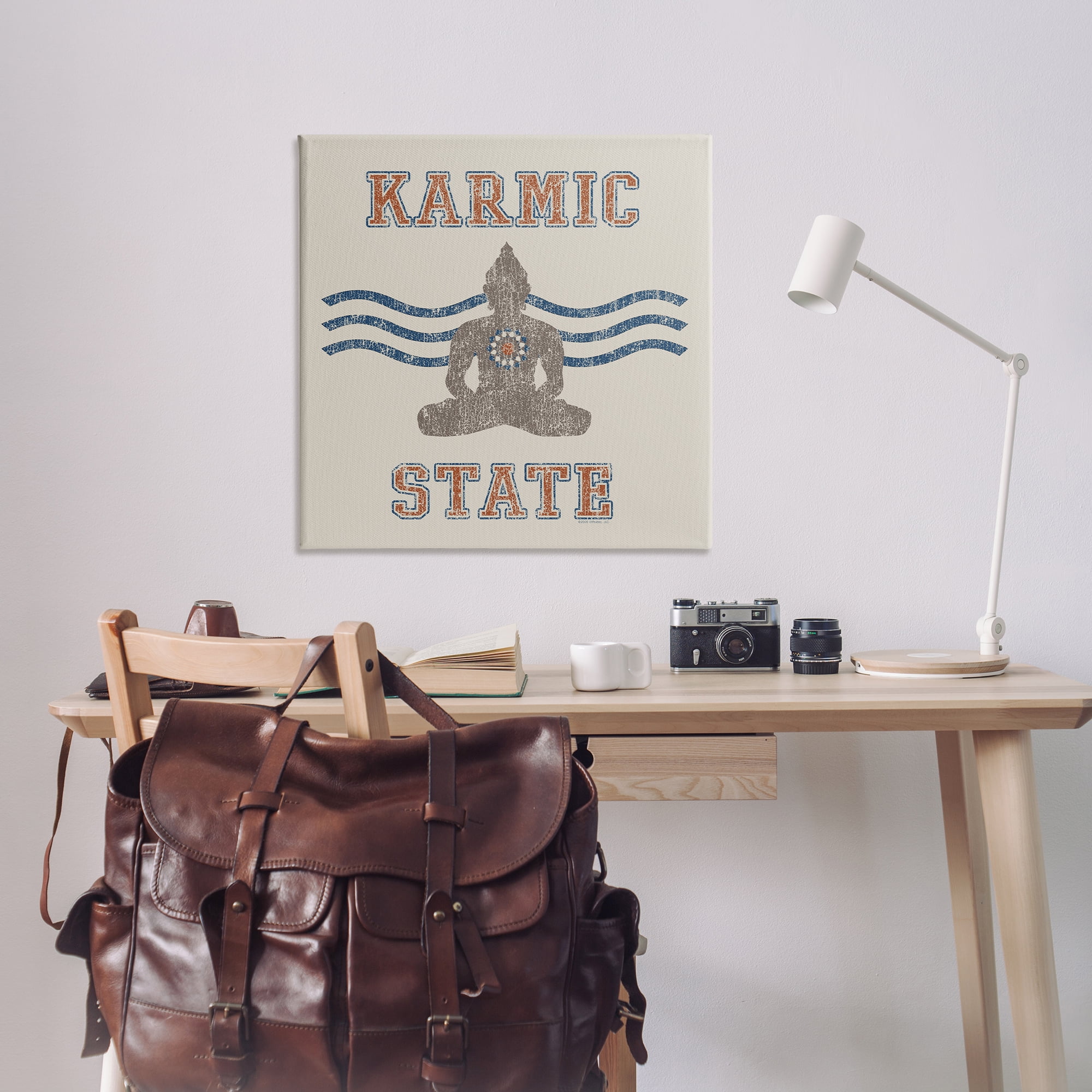 Stupell Industries Vintage Karmic State Text & Numbers Painting Wrapped Canvas Art Print Wall Art, 36 x 36