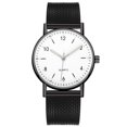 thumbnail image 2 of Resicozy Watches for Women Casual Round Dial Stylish Quartz Wrist Watches with Mesh Strap Black with White Face, 2 of 4