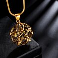 thumbnail image 3 of Jewmon Wiccan Pentagram Necklace for Men Pentacle Star Entwined Snake Pendant Unisex Necklace Protection Jewelry Gold, 3 of 9