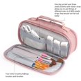 thumbnail image 3 of GHSDFBB Large Capacity Pencil Case, Stationery Storage Handheld Pen Pouch Bag Multiple Compartment Double Zipper Cosmetic Portable High School Office Organizer College Student Girl Teen Adult, 3 of 7