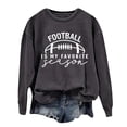thumbnail image 2 of Comfort Colors Sweatshirts Women Full Sleeve Crewneck for Football Graphic Printed Hoodless Blouse Tops Clothes With Pocket, 2 of 4