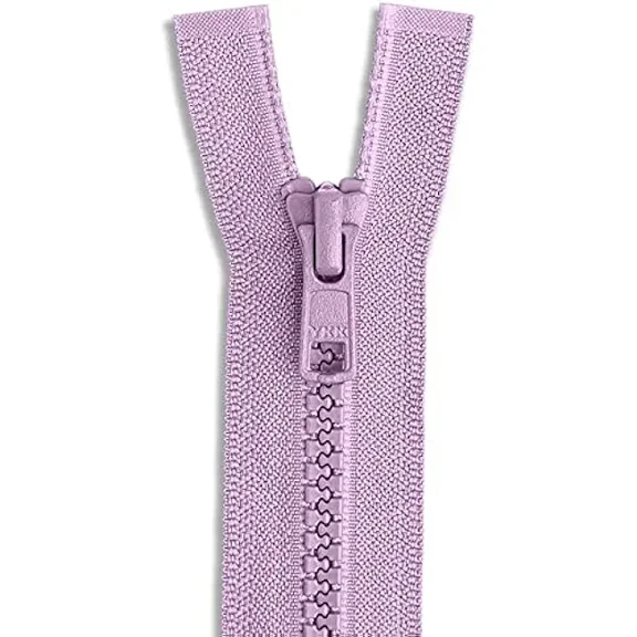 YKK #5 Molded Vislon Lavender Medium Weight Jacket Separating Zipper - Color: Lavender #553 - Made in The United States (1 Zipper Per Pack) (14" Inches)