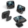 thumbnail image 2 of 4 Pcs Cabinet Handle Drawer Pulls Happy Halloween Knobs with Screws Square Furniture Office Cabinet Knob Decoration, 2 of 7