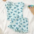 thumbnail image 2 of NOLDARES Toddler Girl Summer Clothes 2Pcs Outfits Sleeveless Top and Tshirt with Elastic Waist Pullover Shorts Set(Blue,6-12 M), 2 of 9