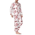 thumbnail image 2 of Rocae Red Lips for Men's Pajamas Set Mens Pjs Sets Long Sleeve Button Down Sleepwear-Medium, 2 of 7