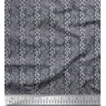 thumbnail image 1 of Soimoi Rayon Fabric Leaves & Floral Block Print Fabric by Yard 42 Inch Wide, 1 of 3