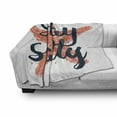 thumbnail image 3 of Beach Saying Soft Flannel Fleece Throw Blanket, Stay Salty Phrase with Engraved Sketch Artwork of the Starfish, Cozy Plush for Indoor and Outdoor Use, 50" x 70", Vermilion and Dark Blue, by Ambesonne, 3 of 6
