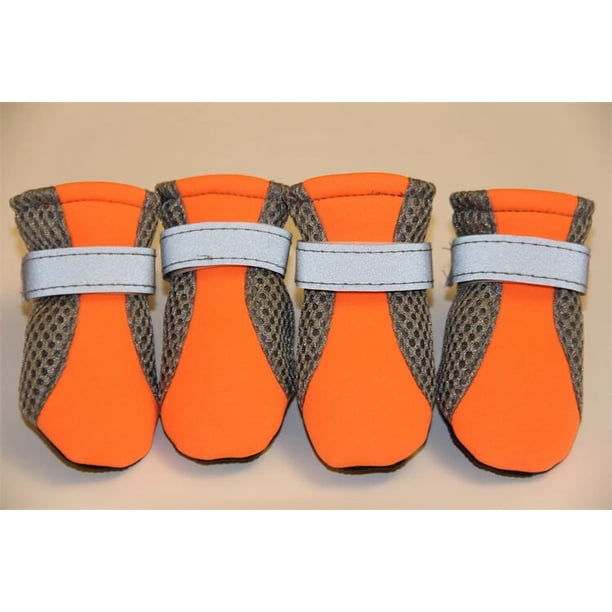 Zapatos transpirables para perro, botas reflectantes de seguridad nocturna para perros pequeños y medianos, impermeables, red para caminar al aire libre, suaves, de verano