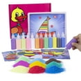 thumbnail image 1 of 12 paquetes de tarjetas para pintar con arena para niños, kit de manualidades con papel para colorear con 12 botellas de arena de colores para niños (rojo), 1 of 5