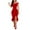 F-328Red, variant on ZHOGXU Women's Dress Sleeveless Strapless Solid Color Ruffle Split Fashion Comfortable Elegant Slim Fit Dresses For Casual Daily Wear,Black,L