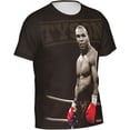 thumbnail image 3 of Mike Tyson Short Shirt Men T Shirt Polyester Sleeve Crewneck T-Shirt Classic Graphic Tees Clothes Top, 3 of 9