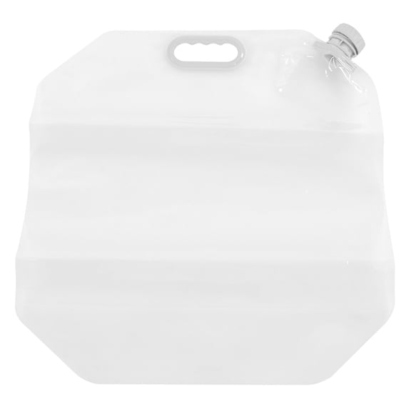 Collapsible?Water?Container?Bag, PVC?Material Collapsible?Water?Jug 4 Gallon With Handle For Emergency For Camping?hiking? For Travel White