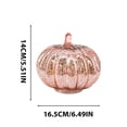 thumbnail image 3 of Rose Gold Glass Pumpkin Light with Timer, LED Halloween Pumpkin Decoration for Tabletop, Mantel, Shelf, Entryway, Bedroom and Fall Home Display, 3 of 7