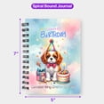 thumbnail image 5 of Happy Birthday Cute Puppy Cavalier King Charles Spaniel with Cake Gifts Party Hat Spiral Bound Journal Dog Lover Gifts 5x7in Spiral Notebook - 00029, 5 of 5