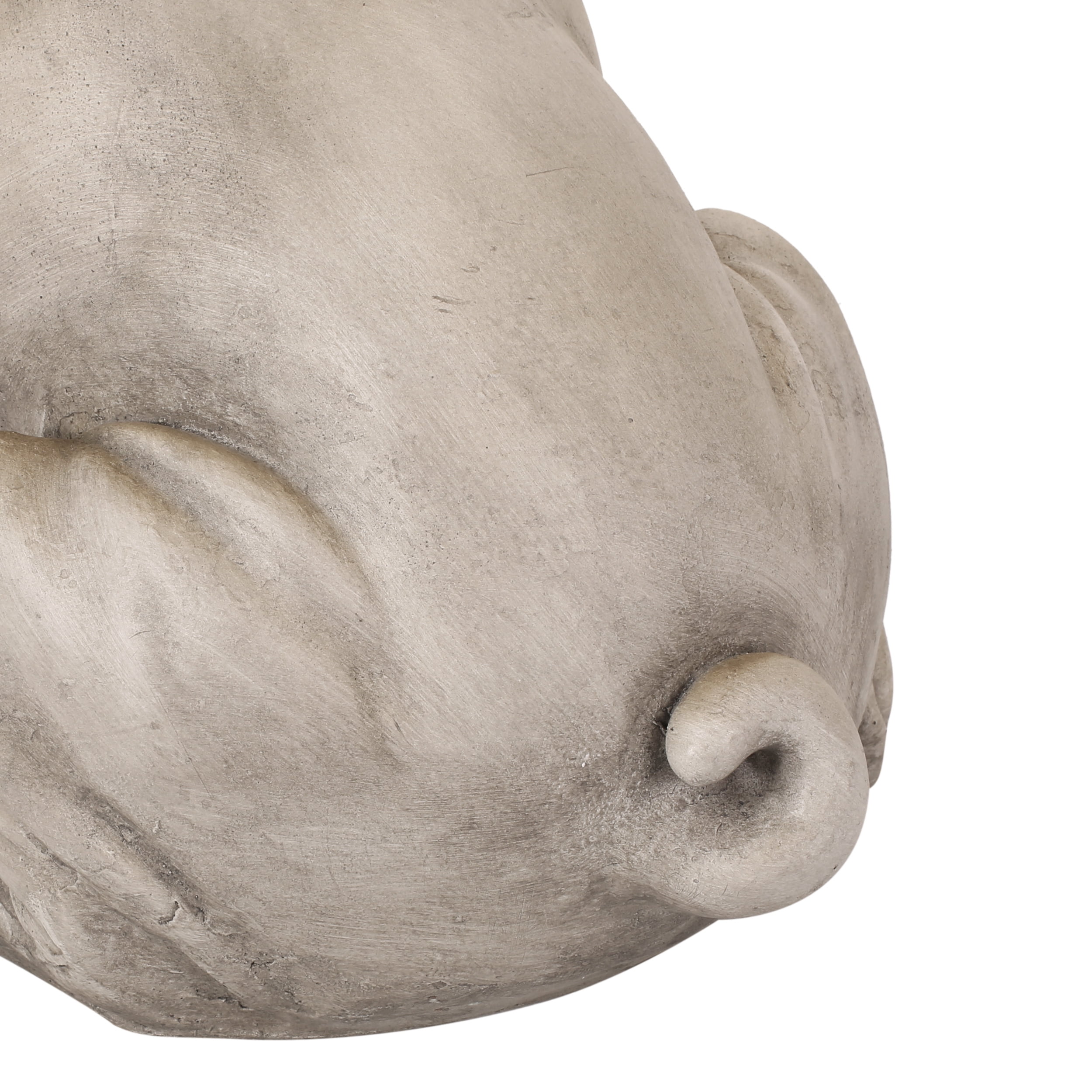 Kohlson Outdoor Lightweight Concrete French Bulldog Garden Statue, Gray
