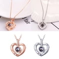 thumbnail image 3 of Colgante de corazón de amor 100 Colr madre Hugo Collar con Memoria, 3 of 10