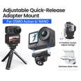 thumbnail image 2 of Adjustable Quick-Release Mount Adapter for Action Cameras, Durable Nylon & Stainless Steel Construction, Universal Fit, Black (4.3x2.0x2.9cm) for Secure & Fast Attachment, 2 of 8