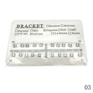 hatatit Edgewise No Hook Dental Orthodontics Brackets Brace, Metal