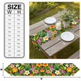thumbnail image 3 of Tropical Botanical Table Runner Linen Burlap Table Runner 70 Inches Long Summer Monstera Leaf Pineapples Floral Boho Dresser Scarves for Kitchen Island Coffee Dining Room Party Holiday Decor 13"x70", 3 of 8