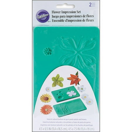 Flower Impression Molds 6.5"X4.5" 2/Pkg-