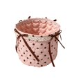 thumbnail image 2 of Hyknon Quilted Storage Basket, Cute Dots Cherry Roses Heart Prints Decorative Storage Boxs with Bow, Boho Car Organizer Bin, Round /Square Makeup Storage Basket for Women Bedroom Vanity Closet Home, 2 of 7