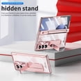 thumbnail image 2 of ELEHOLD for Samsung Galaxy Z Fold 7 Case, Ultra Slim Clear Plating Hinge Protection Pen Holder Kickstand Full Body Phone Case with Screen Protector for Samsung Galaxy Z Fold 7,Rosegold, 2 of 7