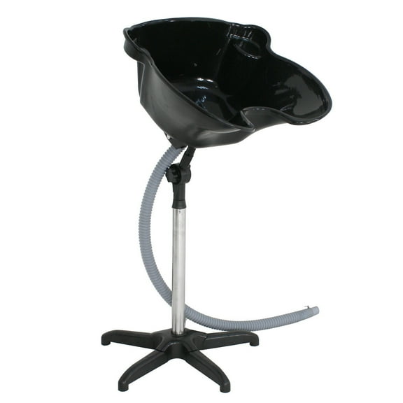 XiHuaZhaoChen Portable Shampoo Bowl, Rotation of Hair Washing Basin, Height Adjustable Salon Sink with Drain Hoses for Home Salon Us