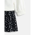 thumbnail image 3 of Wonder Nation Toddler Girls' Sweatshirt Dress with Long Sleeves, Sizes 12M-5T, 3 of 3