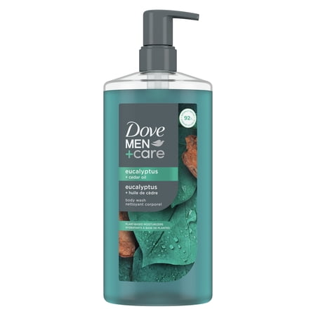 Dove Men+Care Moisturizing Body Wash for Men Eucalyptus + Cedar Oil Plant-Based Cleanser 26 fl oz Dove Men+Care Moisturizing Body Wash for Men Eucalyptus + Cedar Oil Plant-Based Cleanser 26 fl oz
