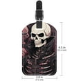 thumbnail image 6 of Square 2Pack PU Leather Skeleton Cruise Luggage Tag with Privacy Cover and Name ID Tag for Travel Handbags Backpacks Luggage Tags, 6 of 6
