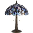 thumbnail image 1 of Benjara BM223637 2 Bulb Tiffany Floor Lamp with Mosaic Design Shade, Multi Color, 1 of 1